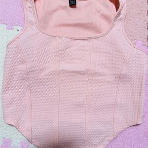 SHEIN Blush Pink Textured Bodysuit